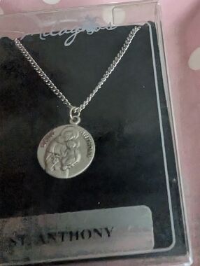 St. Anthony Medal  Saint Medal With Chain In Original Packaging